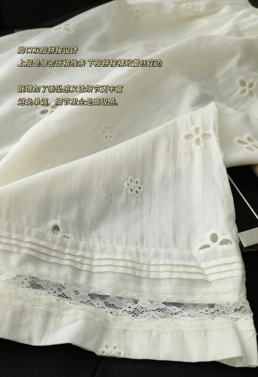 无敌好穿的重工刺绣阔腿裤 商品图12