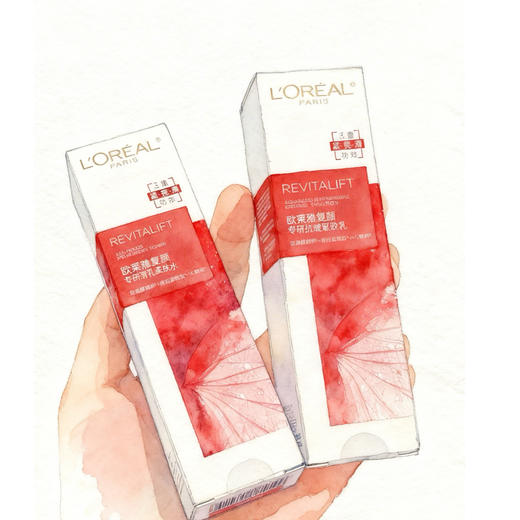 抗初老！欧莱雅复颜视黄醇专研水乳套装保湿修护紧致柔肤水乳65ml+50ml 商品图0