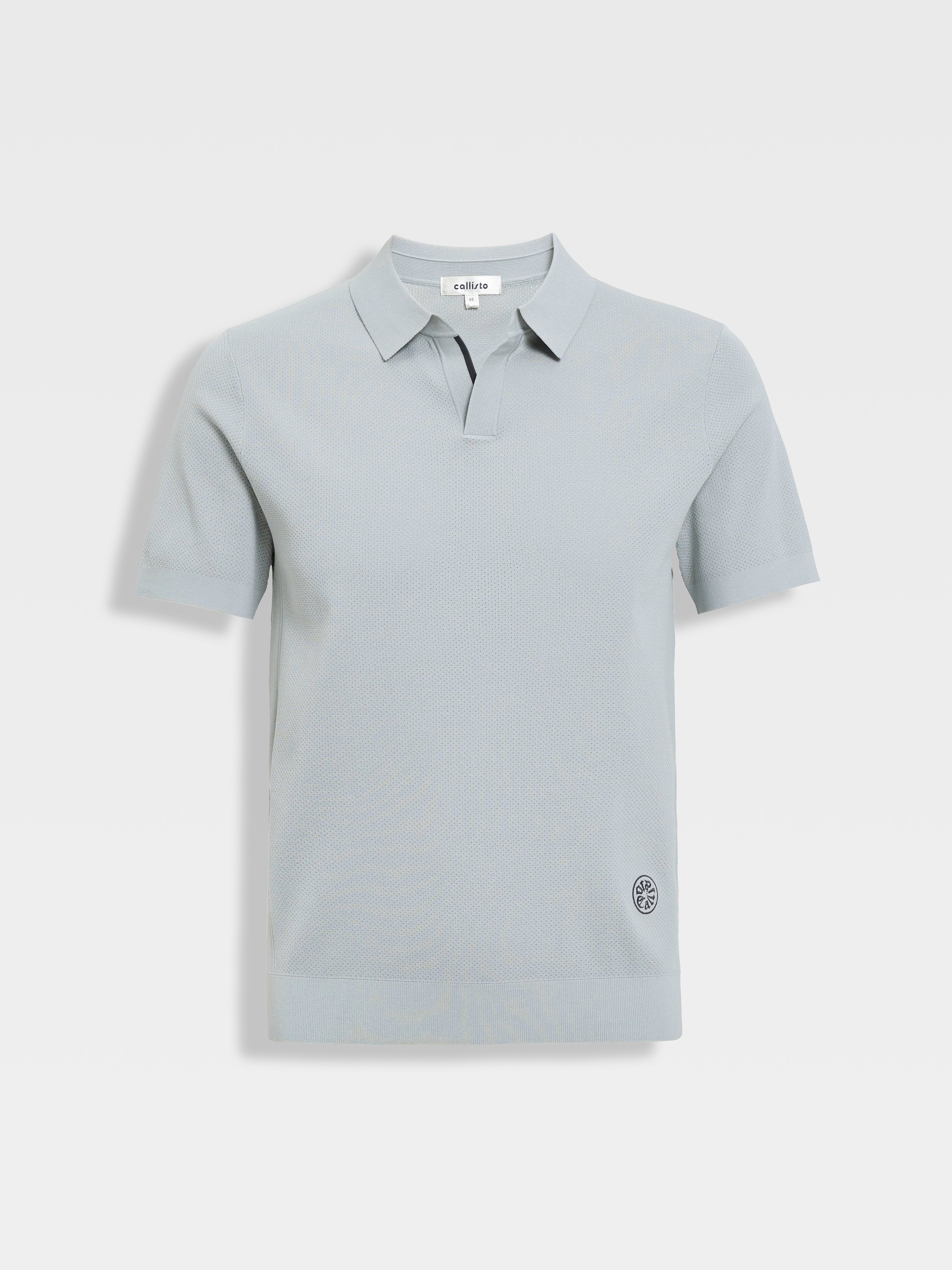 callisto浅灰色华漪棉挑孔网眼T恤