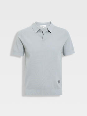 callisto浅灰色华漪棉挑孔网眼T恤