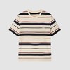 F033170春夏新款时尚百搭全棉高克重面料条对条设计短袖T恤 商品缩略图9