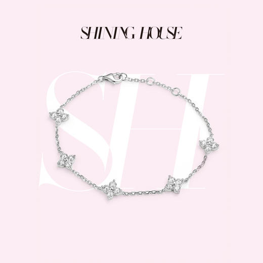 ShiningHouse[培育] 18k金钻石手链 1克拉钻人工真钻人造钻石K金手链时尚钻石手链悦己送礼臻选【此商品不支持7天无理由退货退款】预计3日发货 商品图2