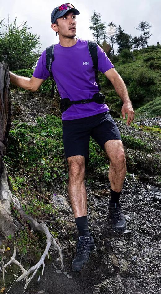 F033184夏季新款时尚百搭情侣款纯棉速干山脉图案圆领短袖T恤 商品图11