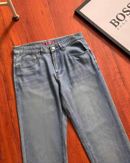 F033194春季新款复古商务休闲百搭日常通勤水洗牛仔裤长裤 商品图5