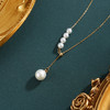 子佩集【潮汐女神】银S925珍珠惜王妃套链项链【MLTL064】吊球镀金2602 商品缩略图0