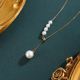子佩集【潮汐女神】银S925珍珠惜王妃套链项链【MLTL064】吊球镀金2602