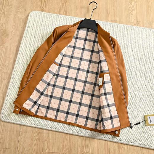 F0331104春季新款复古内里格子大方优雅翻领夹克长袖外套 商品图8