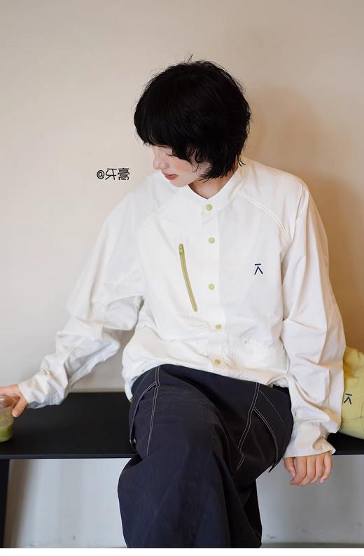 爱*米同款户外休闲廓形口袋立领衬衫式外套 商品图6