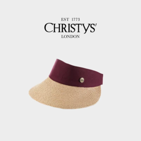 【新品】Christys百年皇室品牌 意大利高定亚麻 麻编防晒空顶帽 可调节OS（55-57cm）