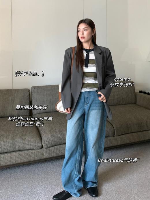 cotem*p条纹亨利领罩衫 商品图4