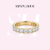 ShiningHouse[培育] 18k金钻石戒指 排钻戒指克拉钻人工真钻人造钻石K金戒指设计感简约钻石戒指悦己送礼臻选【此商品不支持7天无理由退货退款】预计3日发货 商品缩略图0