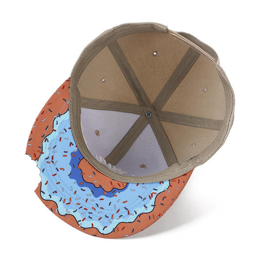 【美式嘻哈！百搭不挑人】MUNCHIES刺绣卡通零食平沿嘻哈帽帽檐缺口休闲街舞帽子棒球帽。xa 商品图2