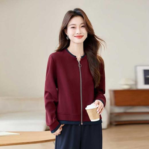 棒球服外套女装新款春季洋气正肩休闲短款夹克上衣LYW85301 商品图1