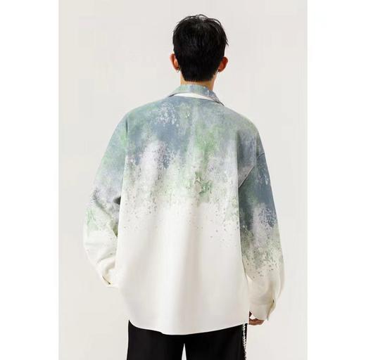 F033197春季新款情侣款简约休闲百搭运动长袖衬衫夹克外套 商品图0