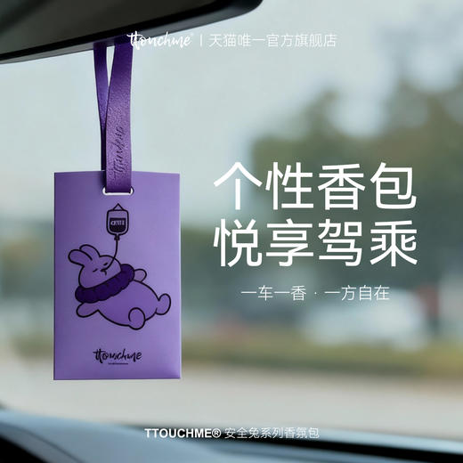 【付邮香氛片】TTOUCHME安全兔系列香氛片 香包 车载香薰 香片衣柜室内香卡挂件持久留香 茶香 商品图3