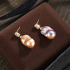 子佩集【潮汐华颂】银S925珍珠惜王妃耳钉【W7483】双色巴洛克方块2602 商品缩略图1
