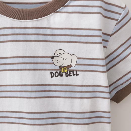马克珍妮童趣条纹男童纯棉小狗T2026年夏装新款560323 商品图4