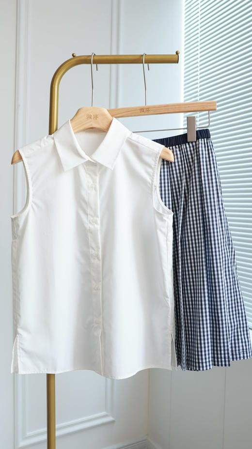 北市海湾|韩系减龄格子百褶裙 商品图1