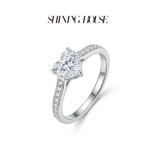 ShiningHouse[培育] 18k金钻石戒指 心形刻面形1.5克拉钻人工真钻人造钻石K金戒指设计感简约钻石戒指悦己送礼臻选【此商品不支持7天无理由退货退款】预计3日发货 商品图2