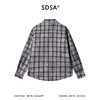 SDSA男装2026新款高贵轻奢美式复古扎染格子长袖衬衫百搭时尚上衣 商品缩略图1