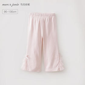 马克珍妮甜美网纱女童纯棉微喇裤2026年夏装新款560992