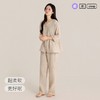 印篱YINGLI 春季情侣 双层绉布 睡衣圆领 纯色开衫套装 柔软舒适透气 商品缩略图5