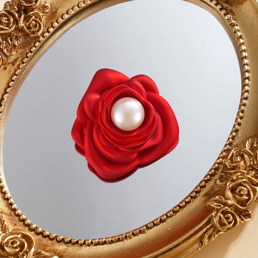 子佩集【花映鸿禧】珍珠惜王妃胸针【XXXZ252】红玫瑰2602 商品图0