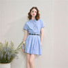 复古英伦风条纹文艺感翻领衬衫裙女春季学院风短裙连衣裙LXD50958 商品缩略图2