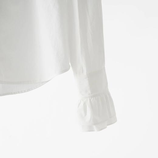 「高货yn」全新升级【铂金会员257/天猫339/差价82】(12252)洛诗琳气质通勤白衬衫2026春季新品纯棉荷叶边长袖上衣 商品图3