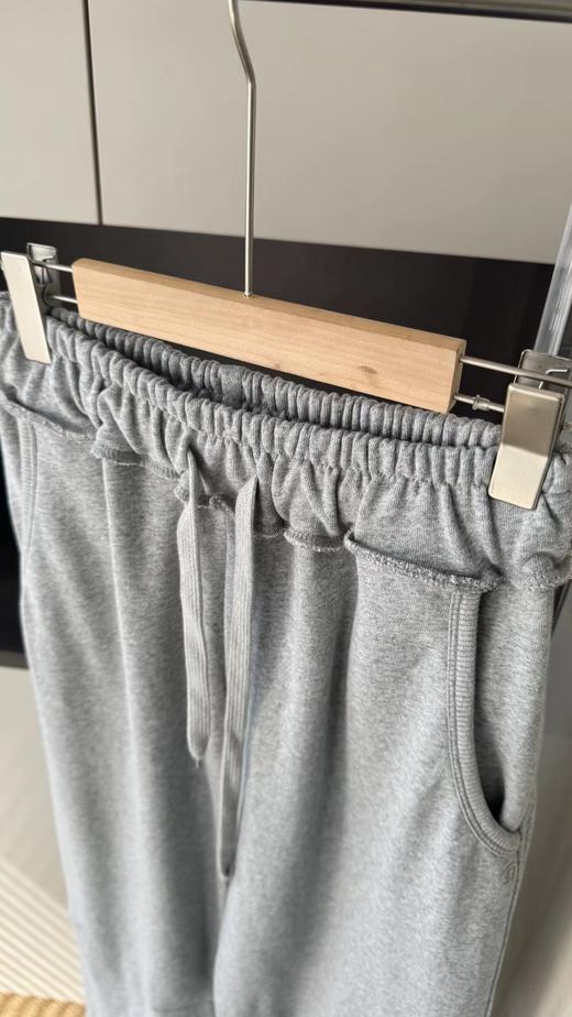 F033157春季新款透气休闲水洗毛圈宽松直筒拖地阔腿裤长裤 商品图3