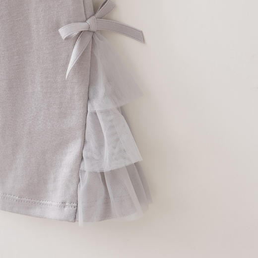 马克珍妮甜美网纱女童纯棉微喇裤2026年夏装新款560992 商品图3