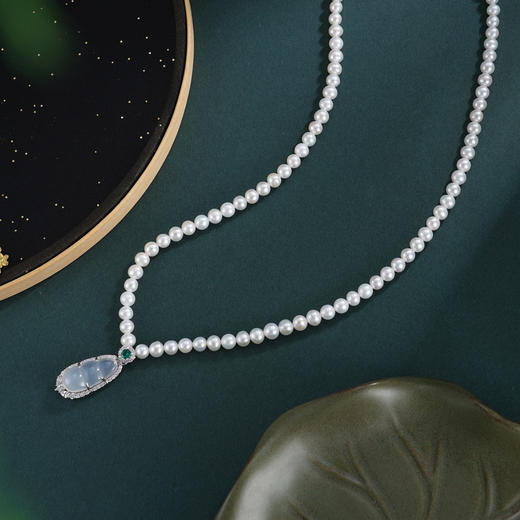 子佩集【柔情豆蔻】珍珠惜王妃项链【XXXL025】白玉髓豆角2602 商品图0