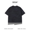SDSA男装2026新款轻奢潮牌下摆拼接斜拉链设计圆领短袖T恤百搭 商品缩略图1