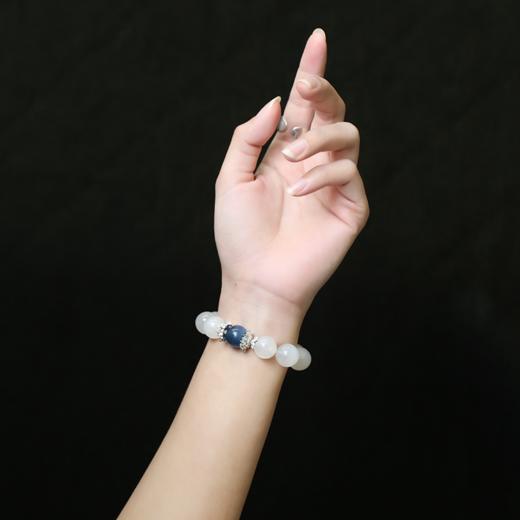 【祈愿吉品】「蓝月星辰」海蓝宝白月光手链情人节礼物 商品图2