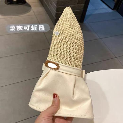 大帽檐遮脸渔夫帽女夏天遮阳帽韩版百搭出游太阳草编防晒帽子薄款 商品图3