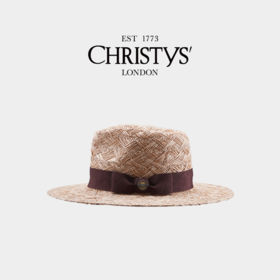 【新品】Christys'百年皇室品牌 手工编花宝草Fedora草帽 礼帽