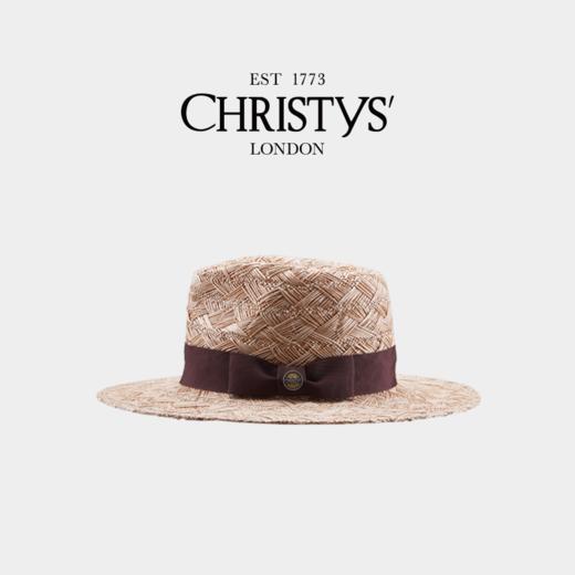 【新品】Christys'百年皇室品牌 手工编花宝草Fedora草帽 礼帽 商品图0