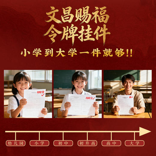 灵机麦玲玲「文昌赐福」令牌挂饰挂件中考高考金榜题名礼物 商品图3