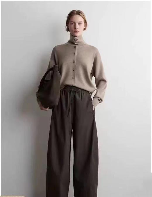 F033166春季新款新品桶形抽绳松紧腰气球裤休闲弯刀九分裤 商品图9