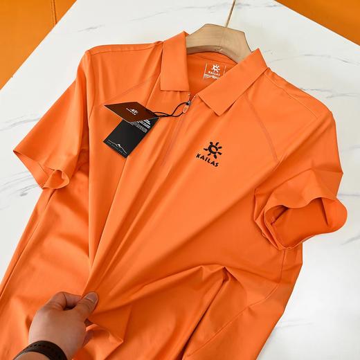 F033113夏季新款男士半拉链户外休闲冰爽速干无痕弹力短袖POLO衫 商品图9