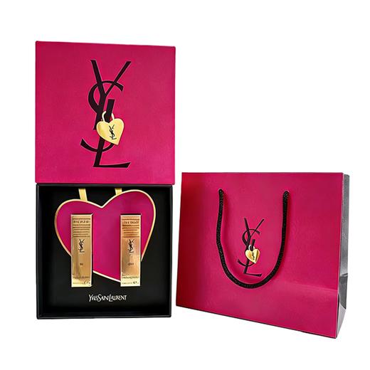 【送礼袋】YSL圣罗兰浮雕黑金方管口红3g*2支正装两件套礼盒 （#10+#1971） 香港直邮 商品图13