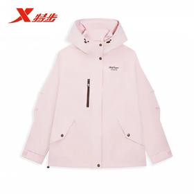 6楼特步运动女士梭织厚外套974128160174玉粉红