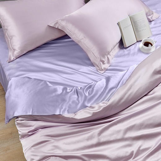 桑蚕丝重磅真丝撞色宽幅四件套 商品图0