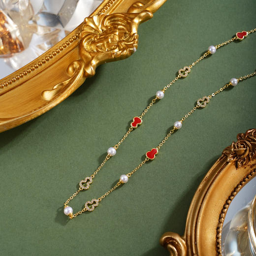 子佩集【福禄鸿运】珍珠惜王妃项链【XXXL018】镀金葫芦2602 商品图0