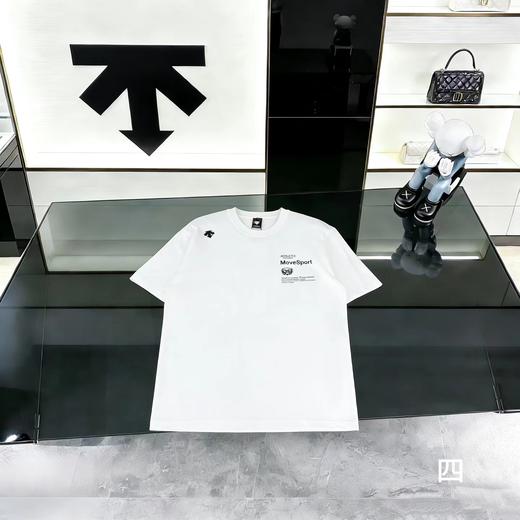 F033133早春新款定织定染全棉双纱面料简洁大气高温固色复古字母短袖T恤 商品图1