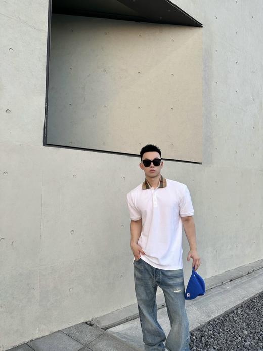 付款减库存！！Burberry 经典格纹领 Polo 衫 经典常青款        格子领短袖 商品图11