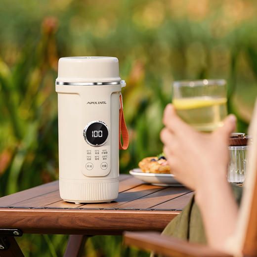 【烧水保温二合一】安本素便携电热水壶APIX-MC04 烧水5分钟保温12小时 6档调温 304/316不锈钢内胆 LED实时显温 容量650ml 无电池高铁飞机随身带 商品图6