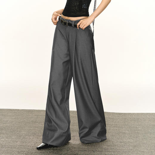Ariseism 美式复古宽松阔腿西装休闲裤女2026夏季新款长裤子 商品图1