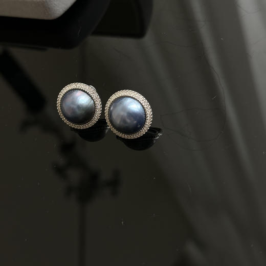 耳间C位气场王｜14-15mm海水马贝耳钉 商品图2