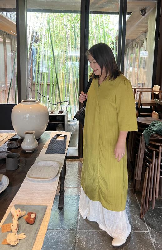 【群内福利】【V领5分袖连衣裙】秋香绿，衬肤色，复古优雅风 商品图11